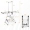 Costway 2-Layer Stainless Steel Foldable Drying Rack w/ Hanging Bar & 2 Height-adjustable Wings
